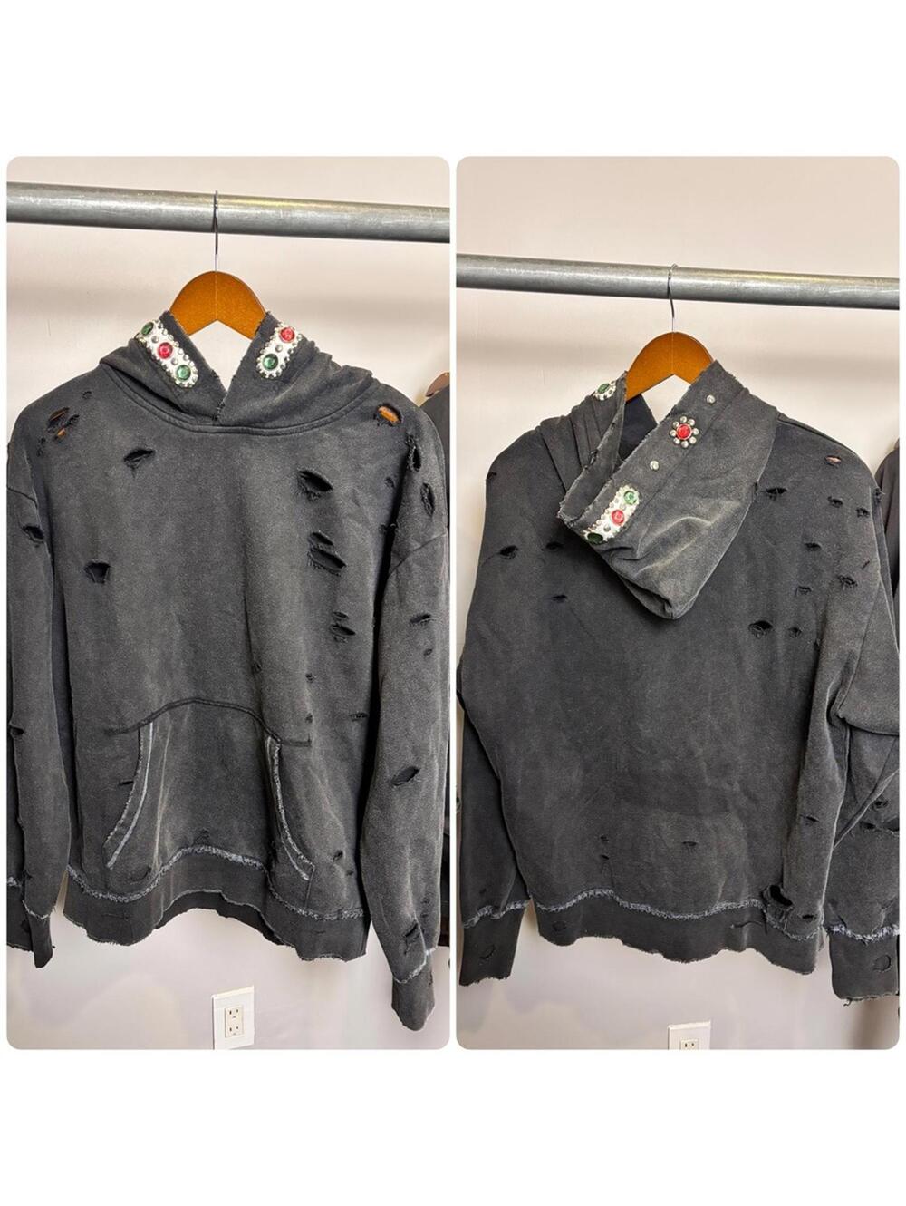 Kapital Gemstone Distressed Hoodie – Size M